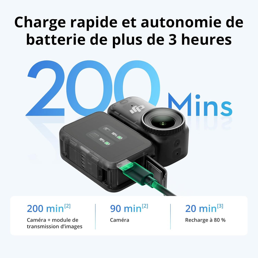 DJI Osmo Nano Standard Bundle (64GB) - Small 4K/60fps Vlog Camera with 1/1.3″ Sensor, 143° Wide FOV Video, 200 Min Recording Time, Magnetic 4K POV Camera for Sports and Vlogging