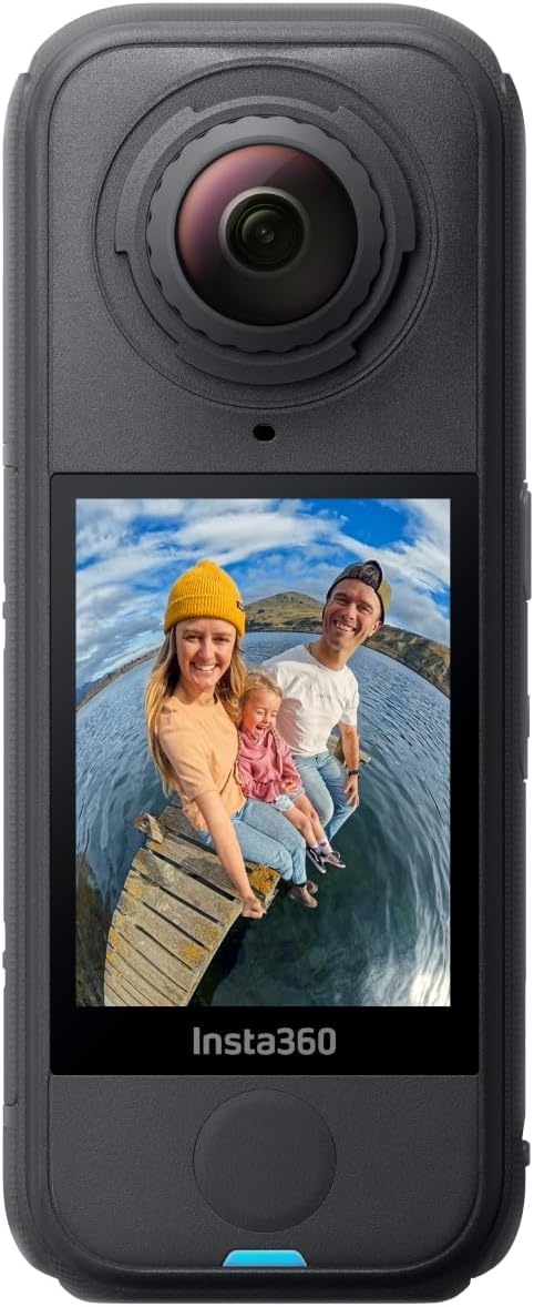 Insta360 X4 Air Pack démarrage Noir Graphite - Caméra 360 8K légère de 165g, Perche à Selfie Invisible, objectifs remplaçables, filmez d'abord et cadrez Plus Tard, Pare-Vent intégré
