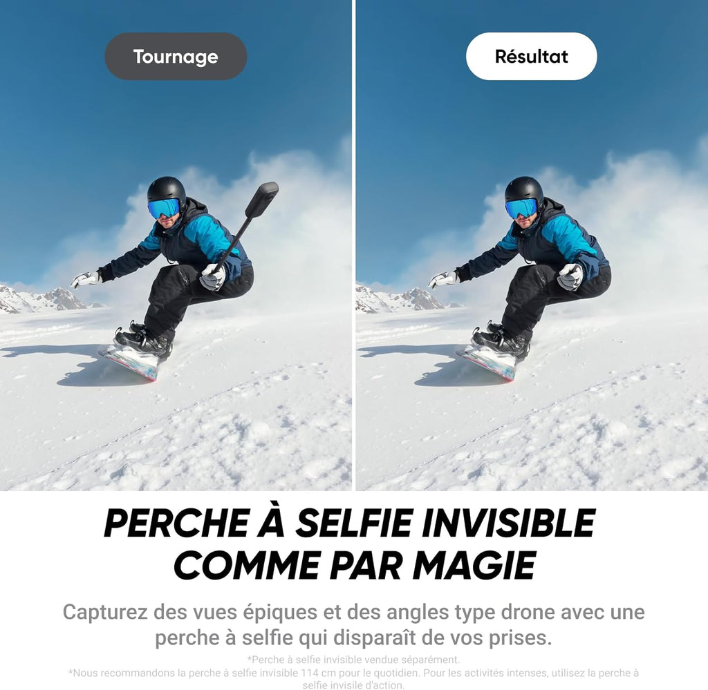 Insta360 X4 Air Starterpaket Graphitschwarz – Leichte 165 g 8K 360°-Kamera, unsichtbarer Selfie-Stick, austauschbare Objektive, „Erst filmen, dann rahmen“, integrierter Windschutz