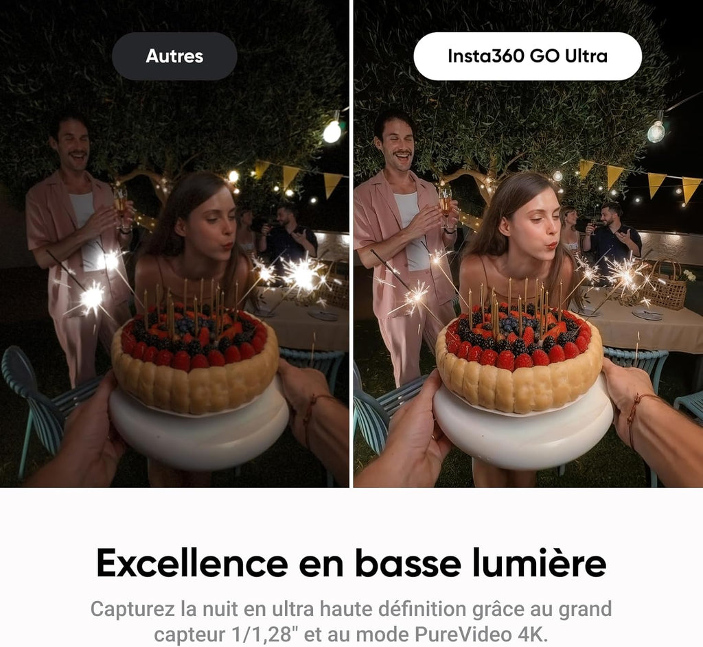 Insta360 GO Ultra Creator Pack Midnight Black without Memory Card – Ultra-Light and Portable Hands-Free 4K Camera, FlowState Stabilization, Cutting-Edge Low-Light Performance