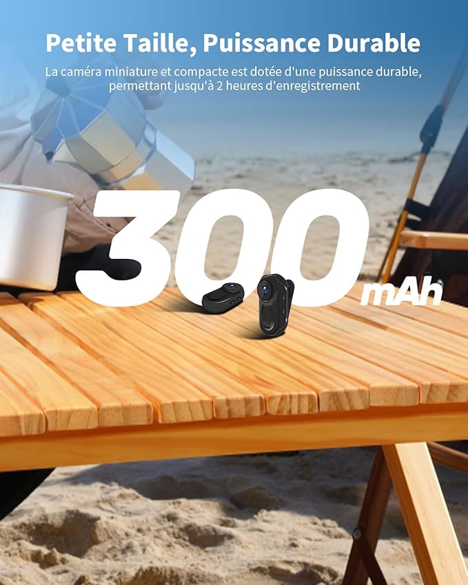 Mini Sports Camera, 32GB Action Cam 1080P HD, 120° Action Camera Body Camera Vlog with Night Vision Multifunctional Motorcycle Helmet Camera Accessories