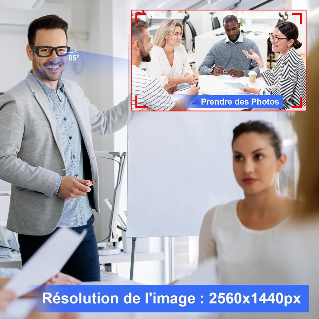 Hidden Camera for Glasses, 1080P HD Action Camera for Glasses, 16GB Spy Hidden Camera for Glasses Supporting Photo and Video Capture, Loop Recording