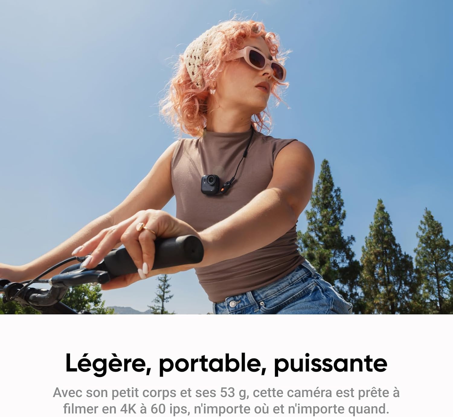 Insta360 GO Ultra Pack créateur Noir Minuit sans Carte mémoire – Caméra 4K Mains Libres Ultra-légère et Portable, stabilisation FlowState, Performance de Pointe en Basse lumière
