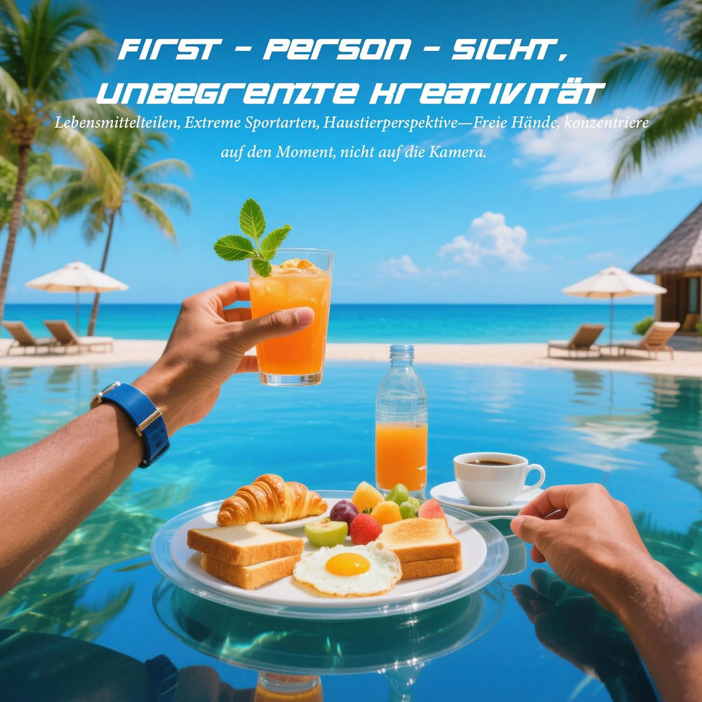 Neue Version der Mini-4K-WLAN-Sportkamera, Taschenformatkamera für Helme, Vlogging-Kamera, Fußgängerkamera, wasserdicht bis 30 m für Abenteuerbegeisterte, multifunktionales Zubehör