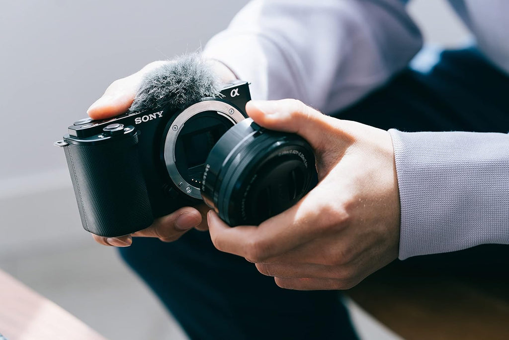 Sony Alpha ZV-E10 | APS-C Mirrorless Interchangeable Lens Vlog Camera (Vlogging Rotating Screen, 4K Video, Real-Time Eye AF) Black