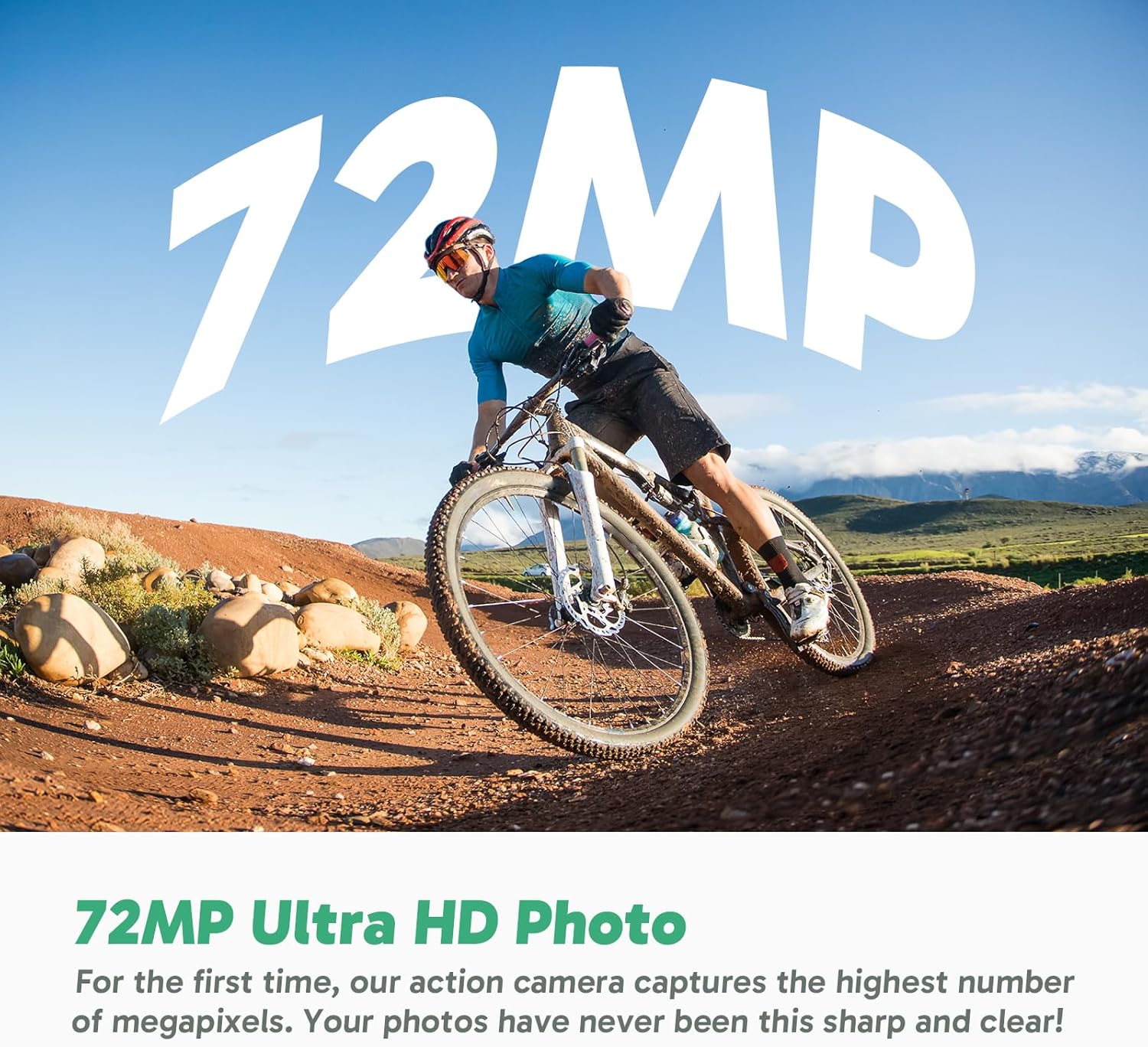 AKASO 360 Kit Vélo - Action Camera Sport à 360° avec Carte Mémoire 128 Go, 5.7K 72MP 360 Vidéo Caméra d'action, Capteurs 48MP 1/2", Stabilisation, 2.29" Écran Tactile, Horizon 360° Lock, Suivi AI